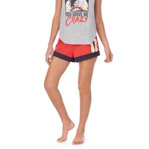 Disney Women’s Cruella Mid Rise Sleepwear Pajama Shorts Gray Heather Medium NWT